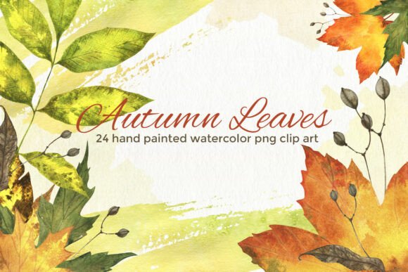 Autumn Leaves Watercolor Clipart for Creative Projects