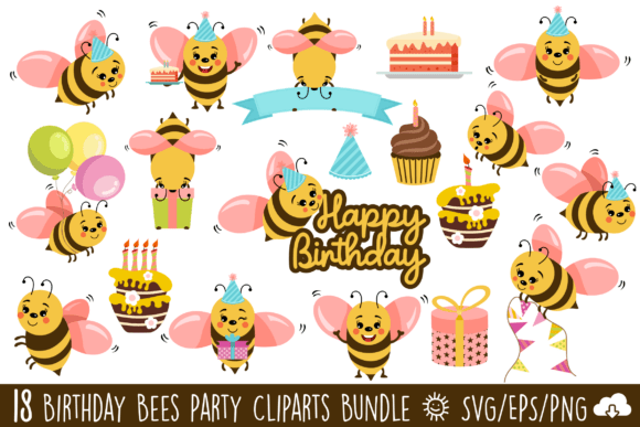 Bumblebee Birthday Party Vector Bundle: A Strategic Design Asset for Creative Projects