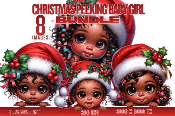 Christmas Peeking Baby Girl Bundle