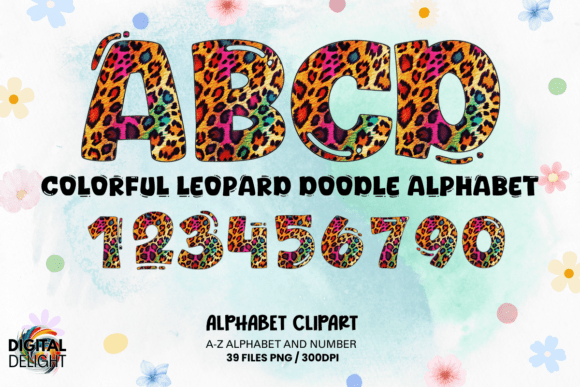 Colorful Leopard Doodle Alphabet: A Creative Twist on Typography