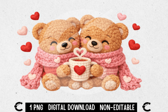 Faux Yarn Valentine Couple Teddy Bear: A Cozy Addition to Your Creative Projects
