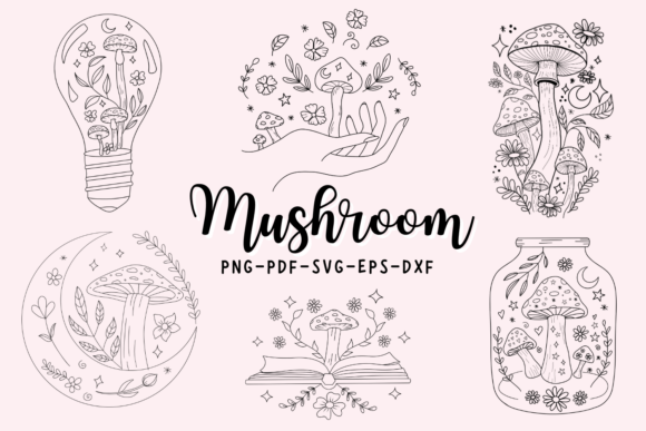 Floral Mushroom Bundle SVG PNG: A Creative Resource for Designers and Artists