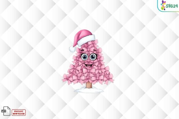 Pink Christmas Tree Bow PNG