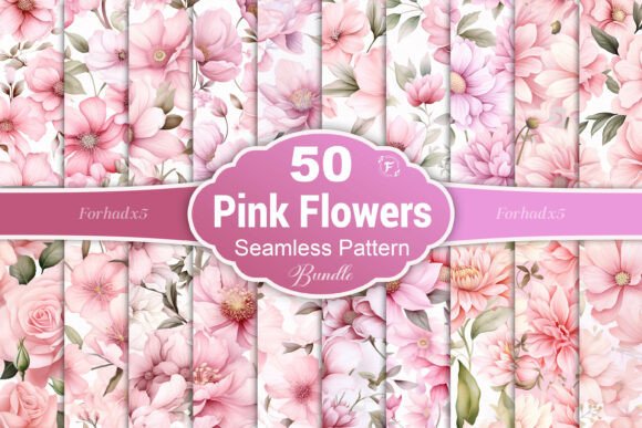 Pink Watercolor Flowers Pattern: A Touch of Elegance for Creative Projects