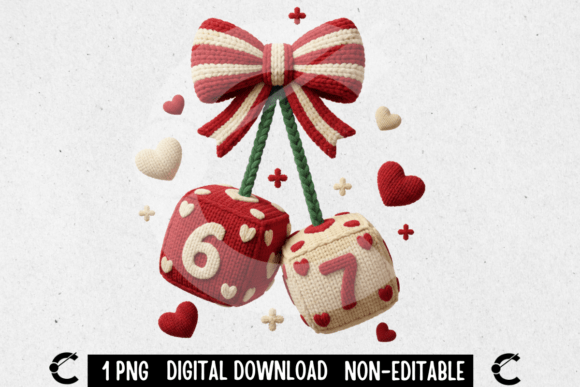 Six Seven Dice Valentine, Faux Crochet: A Cozy Twist for Creative Projects