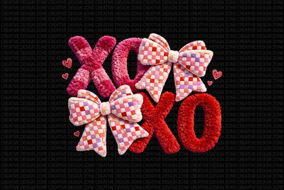 XO Valentine Bows PNG: A Sweet and Stylish Design for Your Valentine Projects